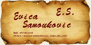 Evica Samouković vizit kartica